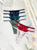 Seamless Allure Lace G-Strings, 7-Pack - Multicolor