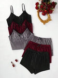 Velvet Cloud Cami & Shorts Set, 6 Pieces - Multicolor